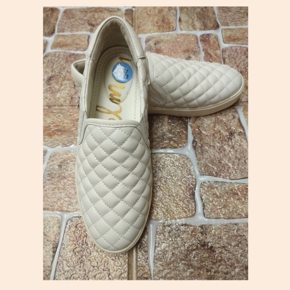 Sam Edelman White leather slip on Size 6.5